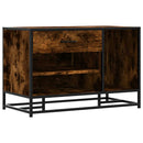 vidaXL cipőpad füstölt tölgy 80x40x53,5 cm fából és fémből készült