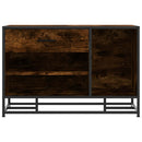 vidaXL cipőpad füstölt tölgy 80x40x53,5 cm fából és fémből készült