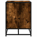 vidaXL cipőpad füstölt tölgy 80x40x53,5 cm fából és fémből készült