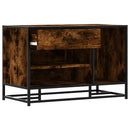 vidaXL cipőpad füstölt tölgy 80x40x53,5 cm fából és fémből készült