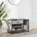 vidaXL cipőpad szürke Sonoma 80x40x53,5 cm Gépi fa és fém