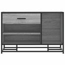 vidaXL cipőpad szürke Sonoma 80x40x53,5 cm Gépi fa és fém