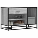 vidaXL cipőpad szürke Sonoma 80x40x53,5 cm Gépi fa és fém