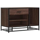 vidaXL cipőpad barna tölgy 80x40x53,5 cm Gépi fa és fém