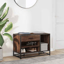 vidaXL cipőpad barna tölgy 80x40x53,5 cm Gépi fa és fém