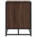 vidaXL cipőpad barna tölgy 80x40x53,5 cm Gépi fa és fém