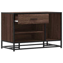 vidaXL cipőpad barna tölgy 80x40x53,5 cm Gépi fa és fém