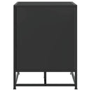 vidaXL Cipőpad Fekete 84x40x53,5 cm Fából és fémből készült pad