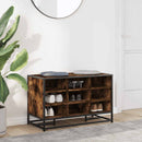 vidaXL cipőpad füstölt tölgy 84x40x53,5 cm fából és fémből készült