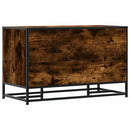 vidaXL cipőpad füstölt tölgy 84x40x53,5 cm fából és fémből készült