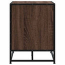 vidaXL cipőpad barna tölgy 84x40x53,5 cm Gépi fa és fém