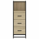 vidaXL sonoma tölgy színű szerelt fa fürdőszobaszekrény 35x37,5x100 cm