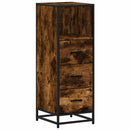 vidaXL füstös tölgy színű szerelt fa fürdőszobaszekrény 35x37,5x100 cm