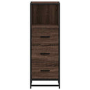 vidaXL barna tölgyszínű szerelt fa fürdőszobaszekrény 35x37,5x100 cm