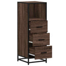 vidaXL barna tölgyszínű szerelt fa fürdőszobaszekrény 35x37,5x100 cm