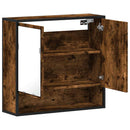 vidaXL füstölt tölgy szerelt fa tükrös fürdőszobaszekrény 65x20x60 cm