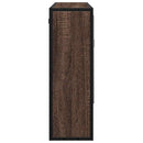 vidaXL barna tölgy szerelt fa tükrös fürdőszobaszekrény 65x20x60 cm