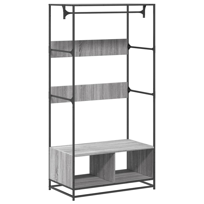 vidaXL szürke sonoma színű szerelt fa ruhásszekrény 90 x 50 x 180 cm