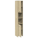 vidaXL sonoma tölgy színű szerelt fa fürdőszobaszekrény 30x30x183,5 cm