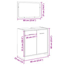 vidaXL 2 részes sonoma tölgyszínű szerelt fa fürdőszobai bútorszett