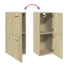 vidaXL sonoma tölgy színű szerelt fa fürdőszobaszekrény 30x30x80 cm