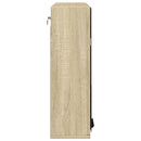 vidaXL sonoma tölgy színű fa tükrös fürdőszobaszekrény 64,5x20x66,5cm