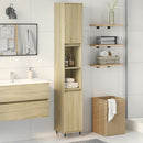 vidaXL sonoma tölgy színű szerelt fa fürdőszobaszekrény 30x30x190 cm