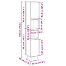 vidaXL sonoma tölgy színű szerelt fa fürdőszobaszekrény 30x30x190 cm