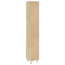 vidaXL sonoma tölgy színű szerelt fa fürdőszobaszekrény 30x30x190 cm