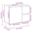 vidaXL sonoma tölgy szerelt fa fürdőszobai mosdószekrény 65x33x60 cm