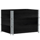 vidaXL 3 db fekete tömör fenyőfa raklapmagasító 80 x 60 cm