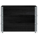 vidaXL 3 db fekete tömör fenyőfa raklapmagasító 80 x 60 cm