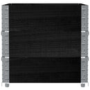 vidaXL 3 db fekete tömör fenyőfa raklapmagasító 80 x 60 cm