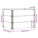 vidaXL 3 db fekete tömör fenyőfa raklapmagasító 80 x 60 cm