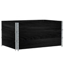 vidaXL 3 db fekete tömör fenyőfa raklapmagasító 120 x 80 cm
