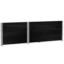 vidaXL 3 db fekete tömör fenyőfa raklapmagasító 120 x 80 cm