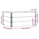 vidaXL 3 db fekete tömör fenyőfa raklapmagasító 120 x 80 cm