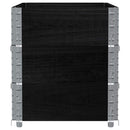 vidaXL 3 db fekete tömör fenyőfa raklapmagasító 100 x 50 cm