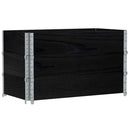 vidaXL 3 db fekete tömör fenyőfa raklapmagasító 100 x 50 cm