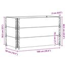 vidaXL 3 db fekete tömör fenyőfa raklapmagasító 100 x 50 cm