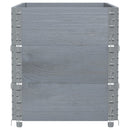 vidaXL 3 db szürke tömör fenyőfa raklapmagasító 100 x 50 cm