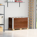 vidaXL 3 db barna tömör fenyőfa raklapmagasító 100 x 50 cm