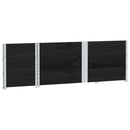 vidaXL 3 db fekete tömör fenyőfa raklapmagasító 150 x 50 cm