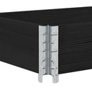 vidaXL 3 db fekete tömör fenyőfa raklapmagasító 150 x 50 cm