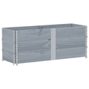 vidaXL 3 db szürke tömör fenyőfa raklapmagasító 150 x 50 cm