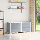 vidaXL 3 db szürke tömör fenyőfa raklapmagasító 150 x 50 cm