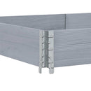 vidaXL 3 db szürke tömör fenyőfa raklapmagasító 150 x 100 cm