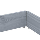 vidaXL 3 db szürke tömör fenyőfa raklapmagasító 150 x 100 cm