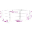 vidaXL 3 db szürke tömör fenyőfa raklapmagasító 150 x 100 cm