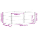 vidaXL 3 db barna tömör fenyőfa raklapmagasító 150 x 100 cm